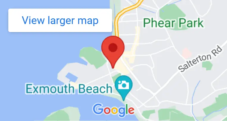 google map showing practice location